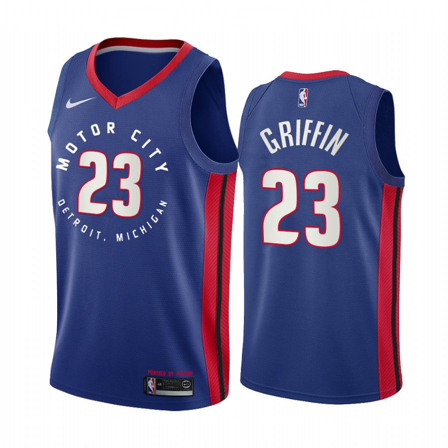 Men Detroit Pistons #23 blake griffin navy motor city edition 2020 nba jersey->customized nba jersey->Custom Jersey